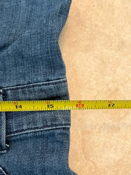 Aerie Women’s Denim Medium Wash Jumpsuit / Fitted Overalls / Front Buttons /M - Picture 9 of 10